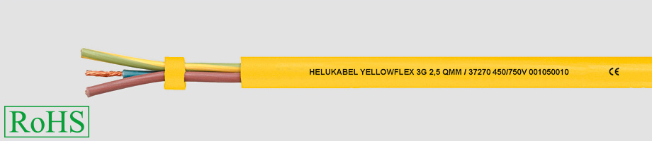 Kable gumowe YELLOWFLEX 450/750V lub 600/1000V odporne na działanie warunków atmosferycznych ŻÓŁTE