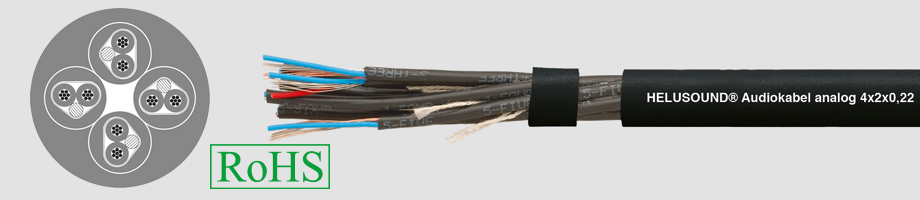 Analogowy przewód audio 2 X 2 X 0,22